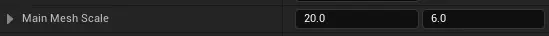 {{0xc000c0bb80 0xc000c0bb80 image-11.png You can change the radius of the whole mesh with MainMeshScale. Dunno why I made this a Vector2, only the first value is used. alt text alt text 0xc000792b40} 12 false}